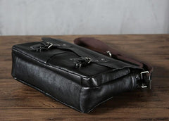 Handmade Vintage Leather Mens Cool Shoulder Bag Messenger Bag Chest Bag Bike Bag Cycling Bag for men - imessengerbags