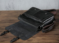 Handmade Vintage Leather Mens Cool Shoulder Bag Messenger Bag Chest Bag Bike Bag Cycling Bag for men - imessengerbags