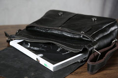 Handmade Vintage Leather Mens Cool Shoulder Bag Messenger Bag Chest Bag Bike Bag Cycling Bag for men - imessengerbags