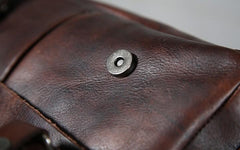 Handmade Vintage Leather Mens Cool Shoulder Bag Messenger Bag Chest Bag Bike Bag Cycling Bag for men - imessengerbags
