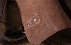 Handmade Vintage Leather Mens Cool Shoulder Bag Messenger Bag Chest Bag Bike Bag Cycling Bag for men - imessengerbags