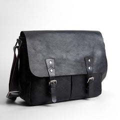 Handmade Vintage Leather Mens Cool Shoulder Bag Messenger Bag Chest Bag Bike Bag Cycling Bag for men - imessengerbags