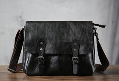 Handmade Vintage Leather Mens Cool Shoulder Bag Messenger Bag Chest Bag Bike Bag Cycling Bag for men - imessengerbags