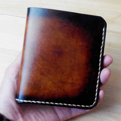 Handmade Vintage Leather Mens Slim Small Wallets for Men - imessengerbags