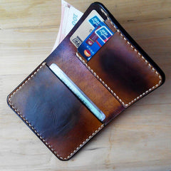 Handmade Vintage Leather Mens Slim Small Wallets for Men - imessengerbags