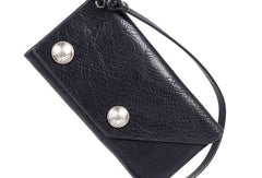 Handmade biker chain wallet leather chain wallet men Brown long wallet
