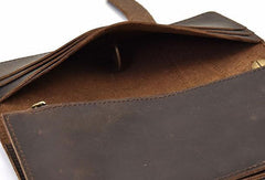 Handmade leather biker trucker wallet leather chain men Vintage Brown long wallet
