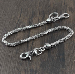Badass Silver Motorcycle Pants Chain Skull Wallet Chain Long Biker Wallet Chain For Men - imessengerbags