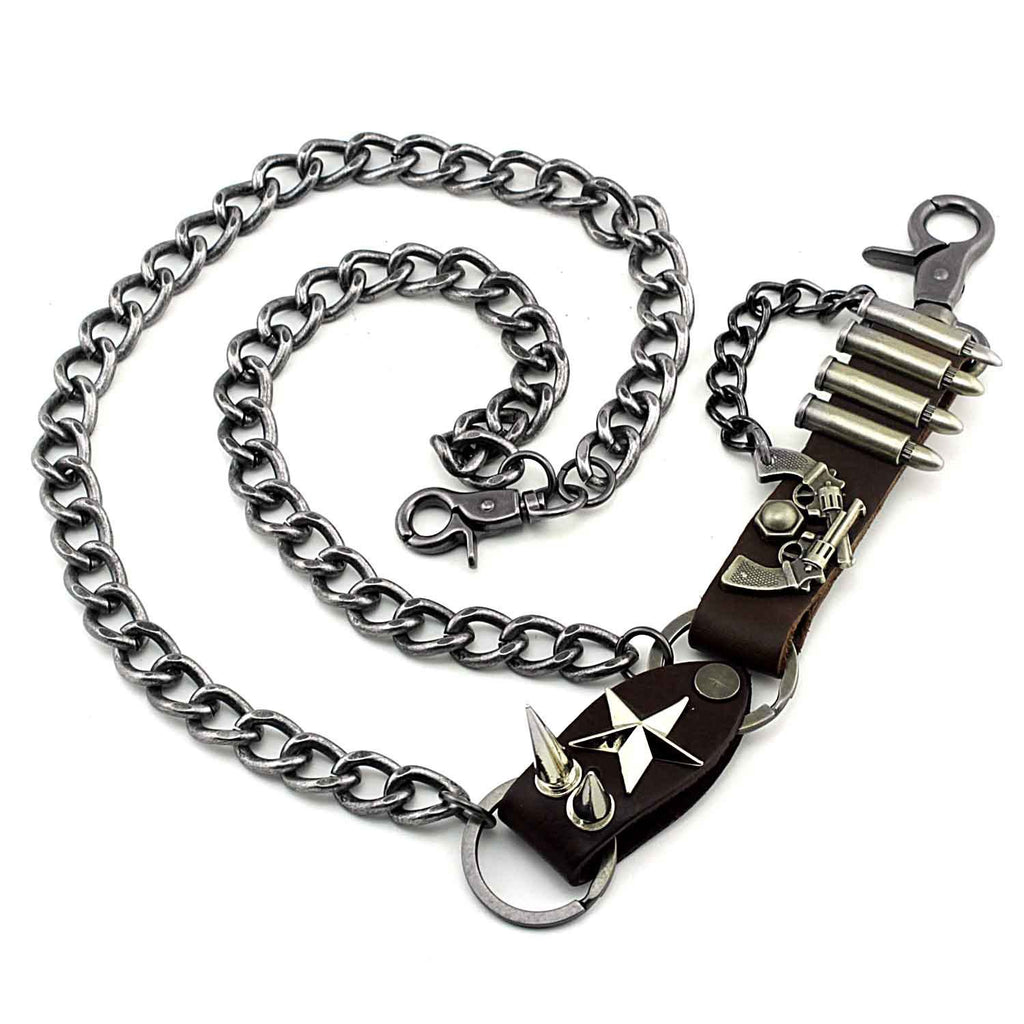 Badass Double Silver Wallet Chain Long Biker Wallet Chain Punk Pants C –  iChainWallets