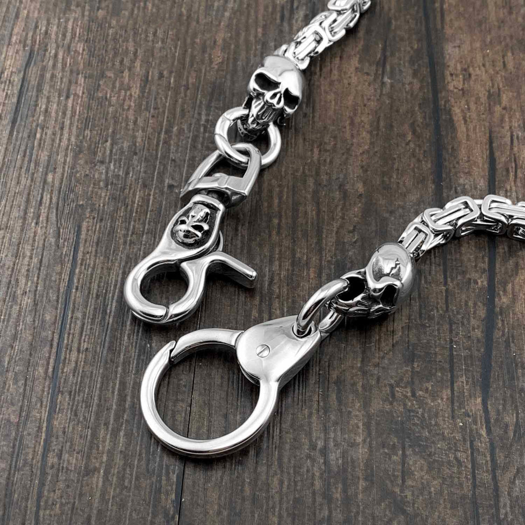 Mens silver sales wallet chain