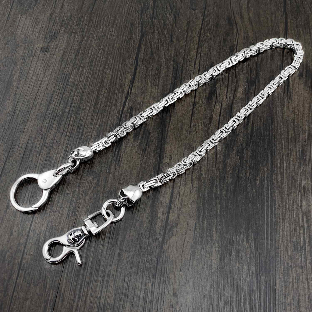 Badass Double Mens Silver Long Wallet CHain Pants Chain Jeans