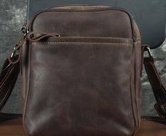Cool Leather Mens Small Messenger Bag Tablet Side Bag Shoulder Bags For Men - imessengerbags
