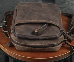 Cool Leather Mens Small Messenger Bag Tablet Side Bag Shoulder Bags For Men - imessengerbags