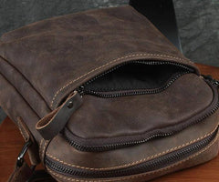 Cool Leather Mens Small Messenger Bag Tablet Side Bag Shoulder Bags For Men - imessengerbags
