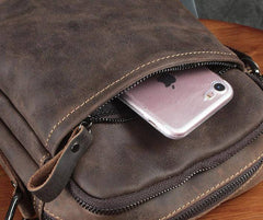 Cool Leather Mens Small Messenger Bag Tablet Side Bag Shoulder Bags For Men - imessengerbags