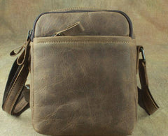 Cool Leather Mens Small Messenger Bag Tablet Side Bag Shoulder Bags For Men - imessengerbags