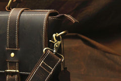 Vintage Mens Leather 13inch Laptop Briefcase Bag Business Bag Shoulder Bags For Men - imessengerbags