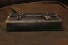 Vintage Mens Leather 13inch Laptop Briefcase Bag Business Bag Shoulder Bags For Men - imessengerbags