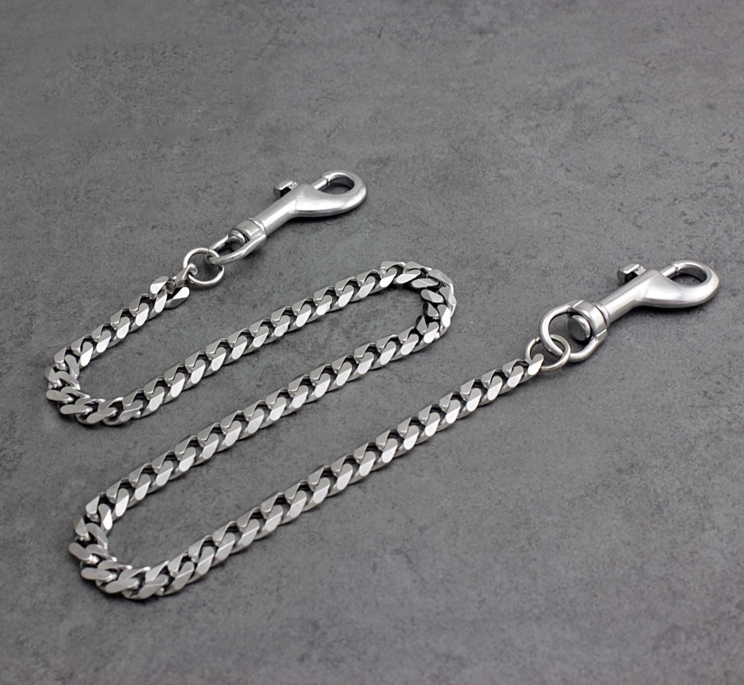 Cool Silver Mens Long Biker Wallet Chain Pants Chain STAINLESS STEEL Jeans Chain Jean Chain For Men - imessengerbags