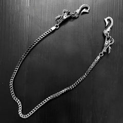 Cool Silver Dragon Steel Pants Chain Wallet Chain Long Biker wallet Chain For Men - imessengerbags