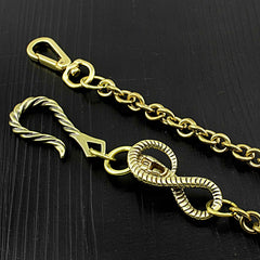 Badass Gold Snake Long Biker Wallet Chain Pants Chain Wallet Chain For Men - imessengerbags