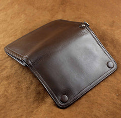 Cool Leather Men's Small Biker Chain Wallet Biker Wallet Wallet With Chain For Men - imessengerbags