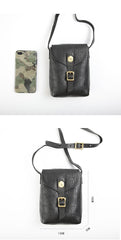 Brown LEATHER MEN'S 8 INCHES Small Side BAGs Vertical MESSENGER BAG Courier BAG FOR MEN - imessengerbags