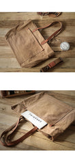 best men's tote bags Khaki Canvas Tote Bag for Men Canvas Tote Bag Crossbody Tote Bag On Shoulder Mens