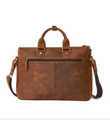 LEATHER MENS BRIEFCASE Vintage WORK BAG BUSINESS BAG FOR MEN - imessengerbags
