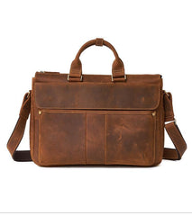 LEATHER MENS BRIEFCASE Vintage WORK BAG BUSINESS BAG FOR MEN - imessengerbags