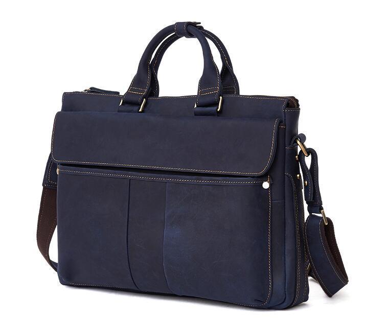 LEATHER MENS BRIEFCASE Vintage WORK BAG BUSINESS BAG FOR MEN - imessengerbags