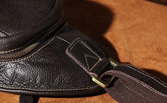LEATHER MENS COOL SLING BAG Black Coffee CROSSBODY BAG CHEST BAG FOR MEN - imessengerbags