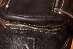 LEATHER MENS COOL SLING BAG Black Coffee CROSSBODY BAG CHEST BAG FOR MEN - imessengerbags