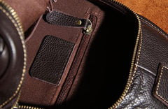 LEATHER MENS COOL SLING BAG Black Coffee CROSSBODY BAG CHEST BAG FOR MEN - imessengerbags