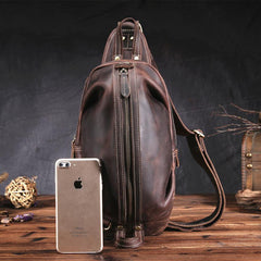COOL LEATHER MENS SLING BAG SLING Shoulder BAG Chest Bags FOR MEN - imessengerbags