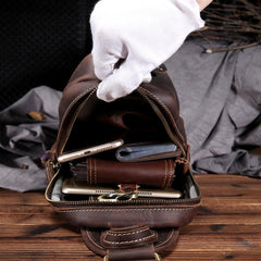 COOL LEATHER MENS SLING BAG SLING Shoulder BAG Chest Bags FOR MEN - imessengerbags