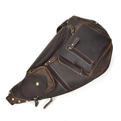 COOL LEATHER MENS SLING BAG SLING Shoulder BAG Chest Bags FOR MEN