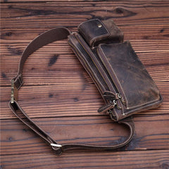 LEATHER MENS FANNY PACK FOR MEN BUMBAG Vintage WAIST BAG