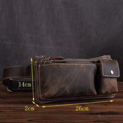 LEATHER MENS FANNY PACK FOR MEN BUMBAG Vintage WAIST BAG