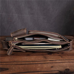 LEATHER MENS FANNY PACK FOR MEN BUMBAG Vintage WAIST BAG