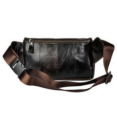 LEATHER MENS FANNY PACK WAIST BAG HIP PACK BELT BAG MEN