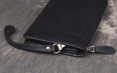 LEATHER MENS Wristlet Wallet Zipper Clutch FOR MEN - imessengerbags