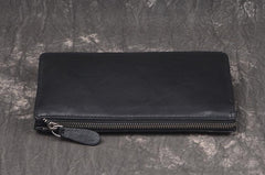 LEATHER MENS Wristlet Wallet Zipper Clutch FOR MEN - imessengerbags