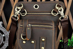 LEATHER MEN FANNY PACK SMALL WAIST BAG HIP PACK BELT BAG BUMBAG FOR MEN