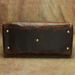 Large Leather Mens Barrel Overnight Bags Weekender Bag Travel Bags For Men - imessengerbags