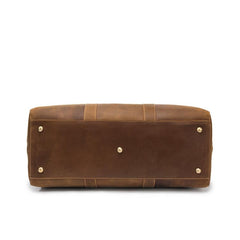Vintage Brown Leather Men's Travel Bag Overnight Bag Weekender Bag For Men - imessengerbags