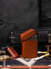 Classic Brown Leather Mens 20pcs Cigarette Holder Cases Stamped Cigarette Case for Men