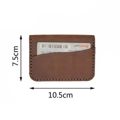 Leather Mens Card Holder Coin Wallet Handmade Leather Card Holder Slim Wallet for Men