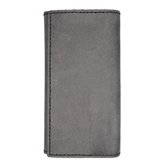 Mens Leather Trifold Long Wallet Handmade Lots Cards Checkbook Long Wallet for Men