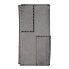 Mens Leather Trifold Long Wallet Handmade Lots Cards Checkbook Long Wallet for Men